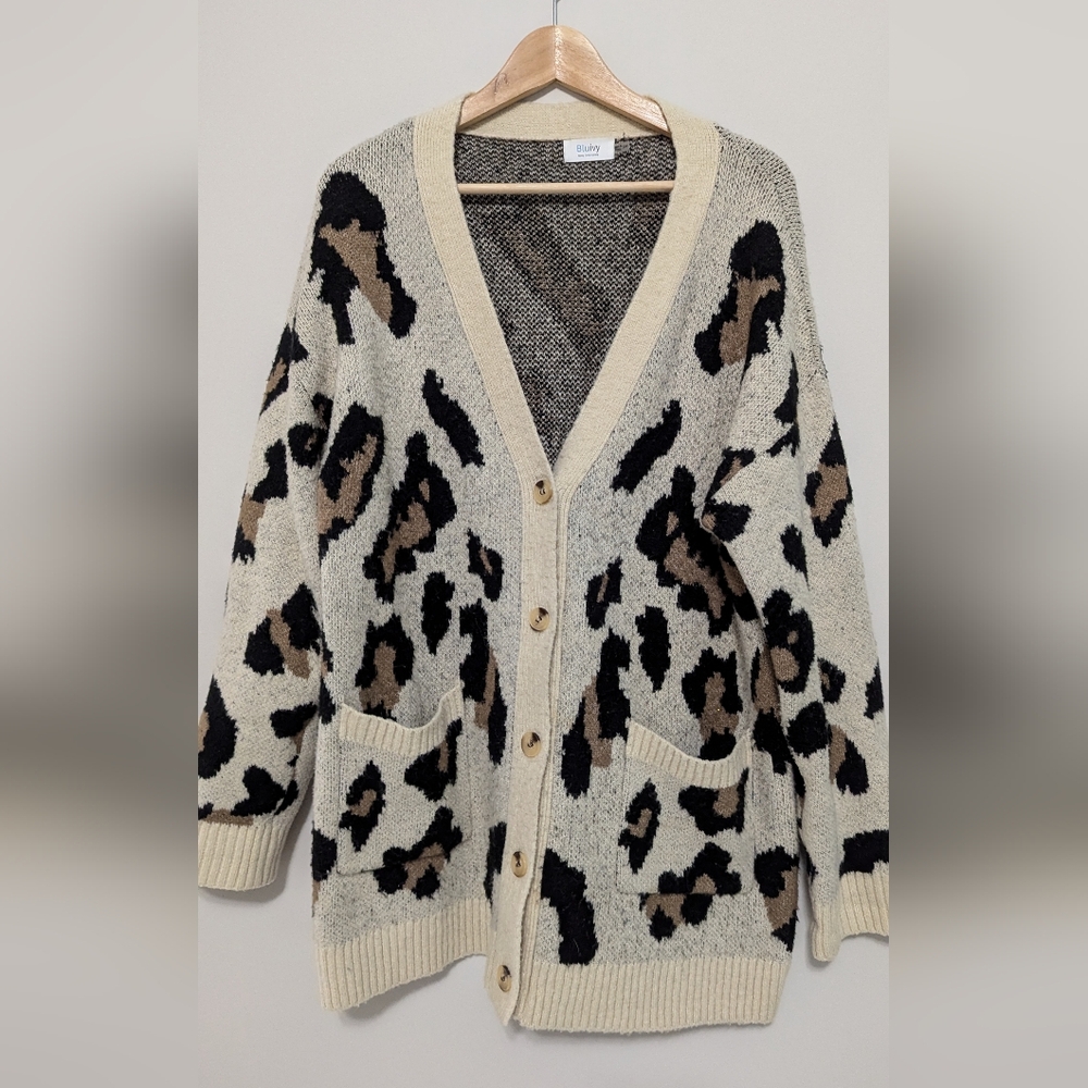 Blu Ivy Leopard Print Cardigan